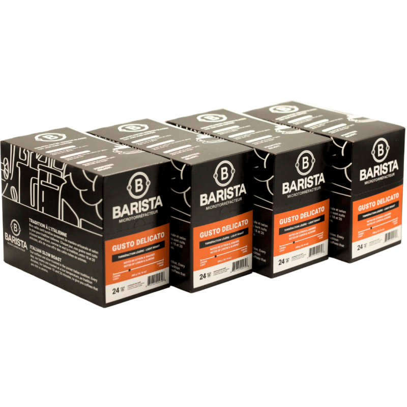 Caisse de capsules Gusto Delicato compatibles K - Cup®* (4 boîtes X 24 K - Cups) - Cafe - Cafe Barista