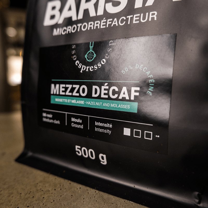 Mezzo décaf (50% décaféiné) - Café espresso - Cafe Barista